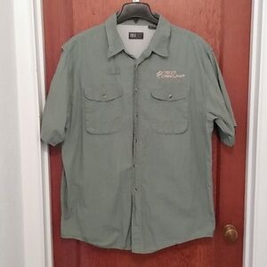 Coos County Clothiers Green Short Sleeve Button Down Fishing Shirt Size …